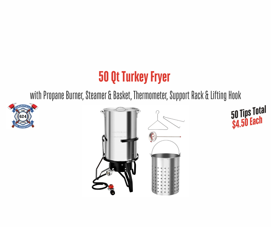 50QT Turkey Fryer with 54,000 BTU Propane Stove