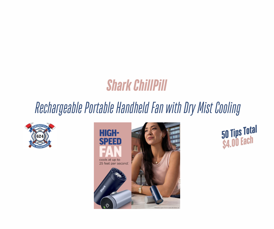 Shark ChillPill Rechargeable Portable Handheld Fan with Dry Mist Cooling