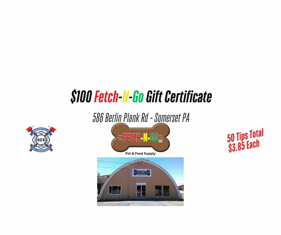 $100 Fetch-N-Go Gift Certificate - Somerset PA