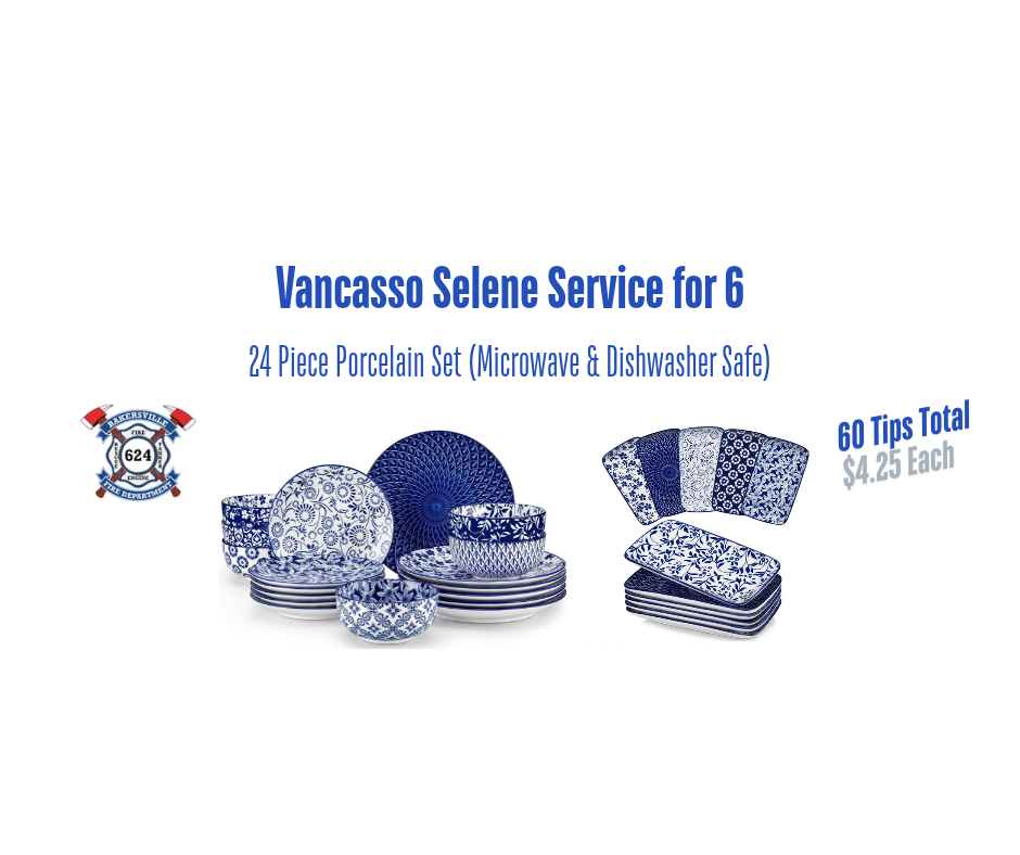 vancasso SELENE Plates and Bowls - 24 Pieces - Service for 6